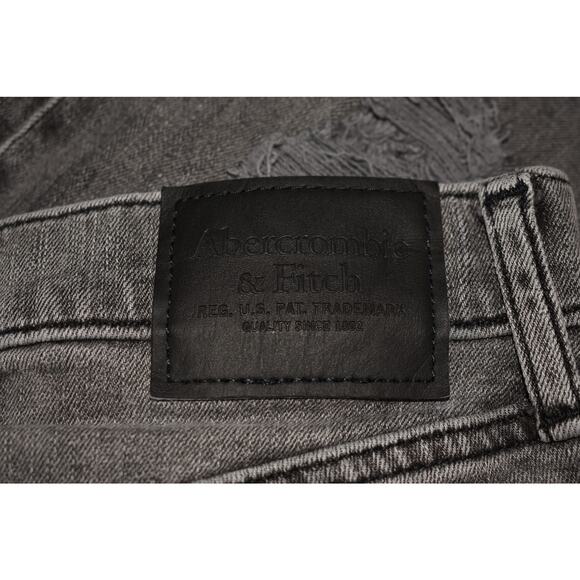 ABERCROMBIE & FITCH $90 Gray Distressed Skinny Stretch Denim Jean‎ Men's 29 - Picture 3 of 4